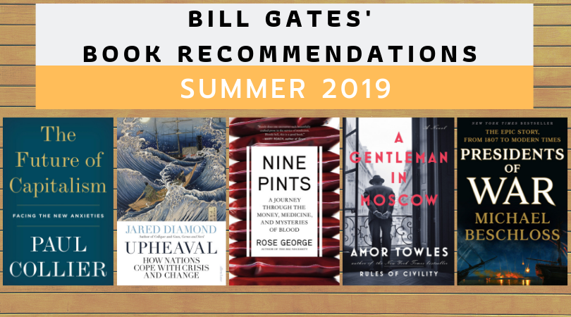 Bill Gates' book recommendations for summer 2019